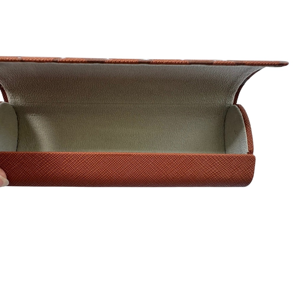 Eyeglass Case Hard Shell Clamshell Protective Brown‎ Pattern - Picture 8 of 9